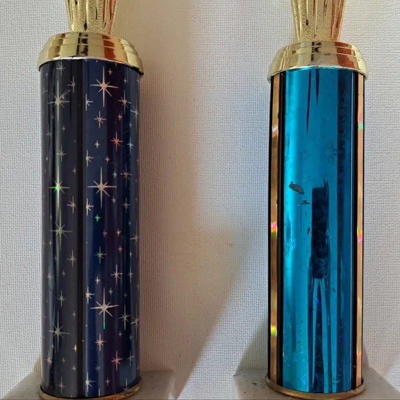 Gold and Blue Torch Trophies Set Of 2 - Picture 3 of 6